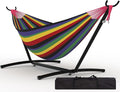 Garvee 2 Person Hammocks with Stand for Outside Double Hammocks Portable Space Saving Heavy-Duty Steel Stand for Indoor Outdoor Patio with Carrying Bag 450 lbs Capacity