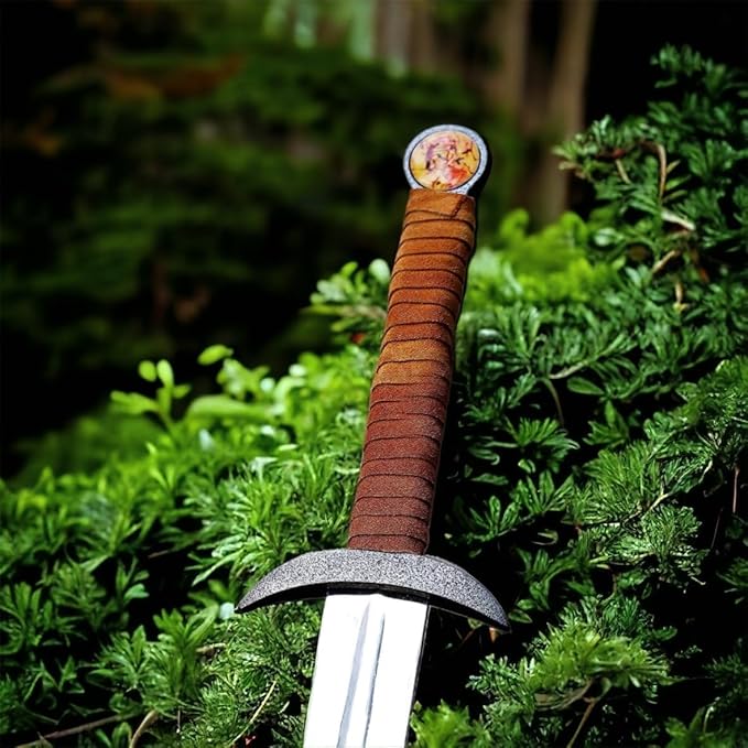 Serpent-Breath Sword of Uhtred with Scabbard | The KingdomSword. Viking Real Swords Steel KratosAxe - warswordWarrior Swords Seax vikingsword Functional with Sheath Viking Gifts for Men