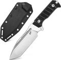 Eafengrow EF135 Fixed Blade Knife DC53 Steel Blade G10 Handle Full Tang Heavy Duty EDC Straight Knifes for Field Working Camping Survival Bushcraft(Silver)
