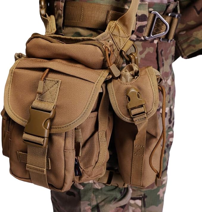 ANTARCTICA Waterproof Military Tactical Drop Leg Pouch Bag Type B Cross Over Leg Rig Outdoor Bike Cycling Hiking Thigh Bag