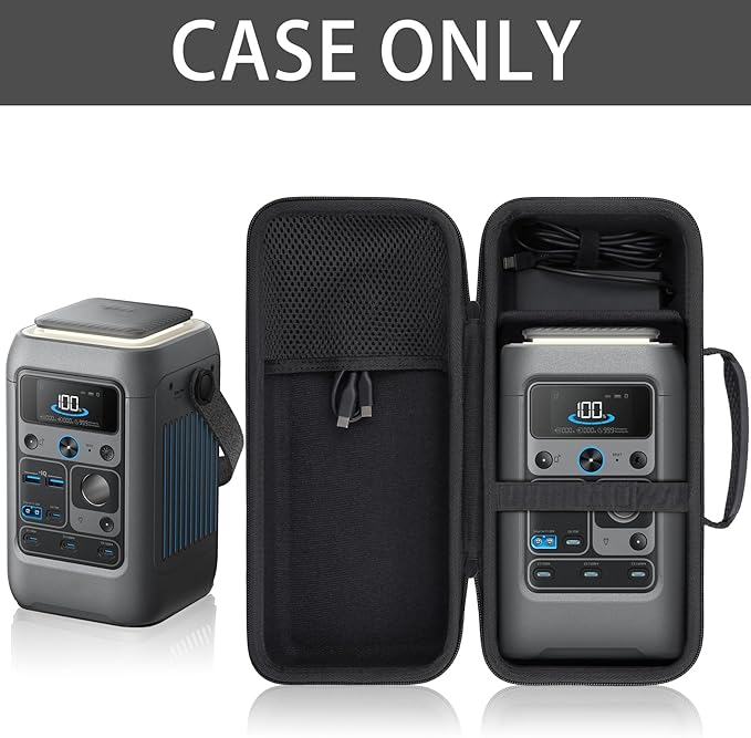 co2CREA Hard Travel Case Compatible with Anker SOLIX C300 DC Power Bank Station Outdoor 288Wh 90000mAh Portable Power Station 300W Solar Generator