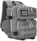 9L Mini Tactical Backpack for Men and Women Tactical Backpack Small for Hiking Small Tactical Bag（Grey Red）