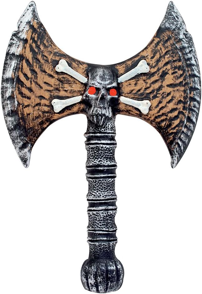 Bristol Novelty BA955 Viking Skull Axe Mens One Size