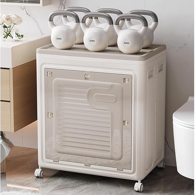 2PCS Folding Storage Bins With Lid And Wheels 120L/108QT Large Capacity Storage Organizer Clothes Storage Box For Home Office And Dorm