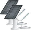 Solar Panel Charger Compatible with Eufycam 3/3C/2C/2C Pro/E40/E20/2/2 Pro/E/L20/L40/Solo/SoloCam Spotlight 5W Solar Panel for Eufy Camera Micro USB &amp USB-C Port 9.8ft Cable P65 Waterproof 2