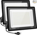 400W LED Stadium Flood Lights OutdoorSuper Bright LED Arena Lights 85-265V IP66 Waterproof 5000K Daylight White Commercial Lighting for Sports Fields and Counts(2 Pack)