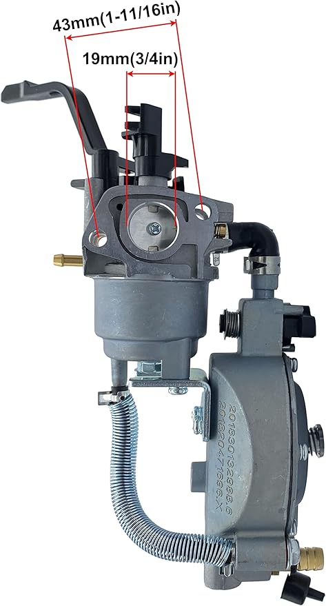 YAMAKATO Dual Tri Fuel Carburetor for Predator 4000 4375 Honda GX160 Generac Champion 163cc 196cc 212cc 224cc Generator Natural gas Gasoline Propane LPG Conversion Kit
