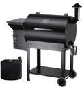 Z GRILLS Pellet Smoker Grill with PID Control Rain Cover 700 sq. in Cooking Area for Outdoor BBQ ZPG-7002B