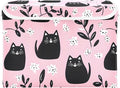 Cartoon Cute Cats Storage Cube Bins Basket with Lid Collapsible Flip-top Fabric with Handle for Home Bedroom Closet Office 16.5×12.6×11.8 in