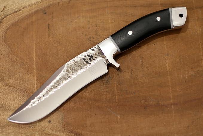 GCS Handmade Micarta Handle D2 Tool Steel Tactical knife Hunting Knife Camp Knife with leather sheath Full tang blade designed for Hunting &amp EDC GCS 240 (B084HMX2DM)