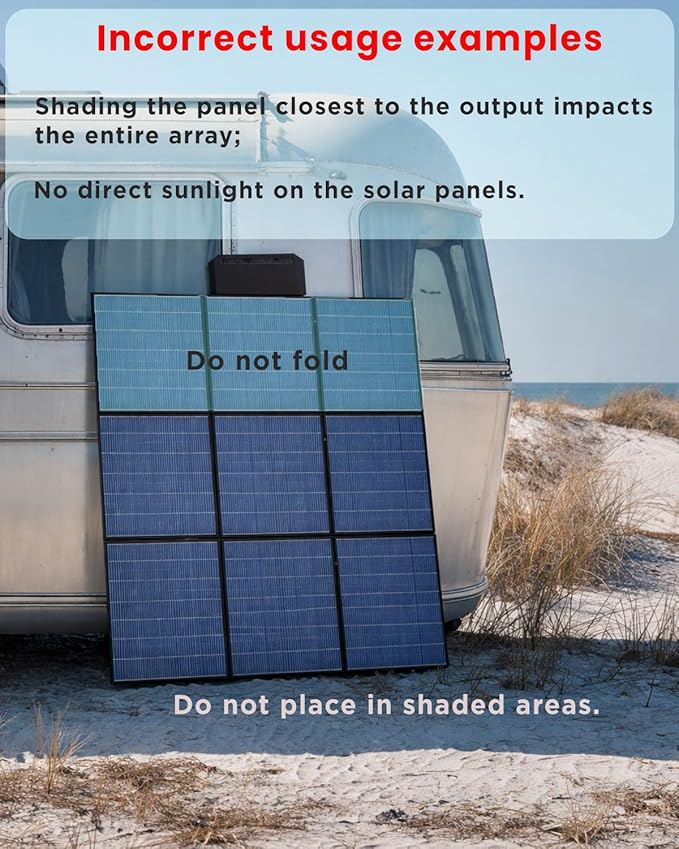 LVYUAN 300W Portable Solar Panel 24V Foldable Pillow-Sized Solar Panel IP64 Waterproof Upgraded 23% Efficiency for Solar Power Station Generator for Outdoor Camping Backpacking Hiking