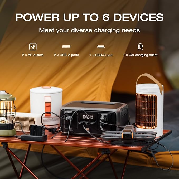 EF ECOFLOW Solar Generator RIVER 3 with 60W Solar Panel 245Wh Portable Power Station LFP Battery 300W Up to 600W AC Output &lt20 MS UPS 1Hr Fast Charging Power Station for Outdoor/RVs
