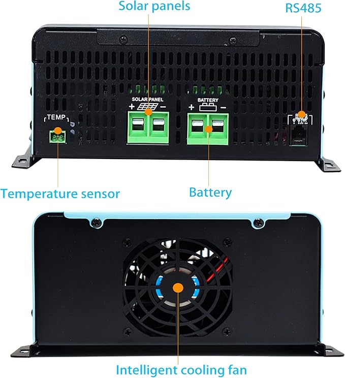 120A MPPT Solar Charge Controller12V 24V 36V 48V 60V 72V 84V 96V Solar Battery Regulator PV Max 230V for Sealed Lead Acid Gel and Lithium Battery (120A)