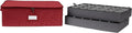 Covermates Keepsakes Adjustable Zip-Top Storage Box FlexGrid Organizer Compartments Heavy Duty Polyester Stackable Design ID Window Reinforced Handles Red Heather