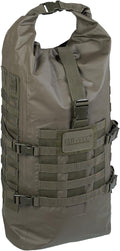 Mil-Tec Unisex 30L Tactical Seals Dry Bag - Secure Rugged Durable Waterproof Outdoor Kayaking Boating Camping Hiking MOLLE Backpack with Adjustable Wide Shoulder Straps &amp Padded Back Olive Drab