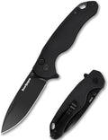Pocket Knife – 2.99 8Cr14MoV Steel Blade G10 Handle | EDC Folding Knife with Pocket Clip for Men &amp Women | Sharp for Camping Fishing Hunting Tactical Use &amp Survival Hiking -Black
