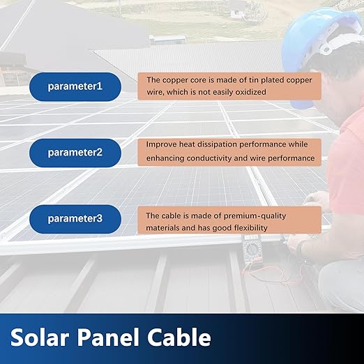 WFLNHB 30FT 12AWG Black + Red 12 Gauge Solar Panel Extension Cable Wire with Female and Male Connector Solar Connector