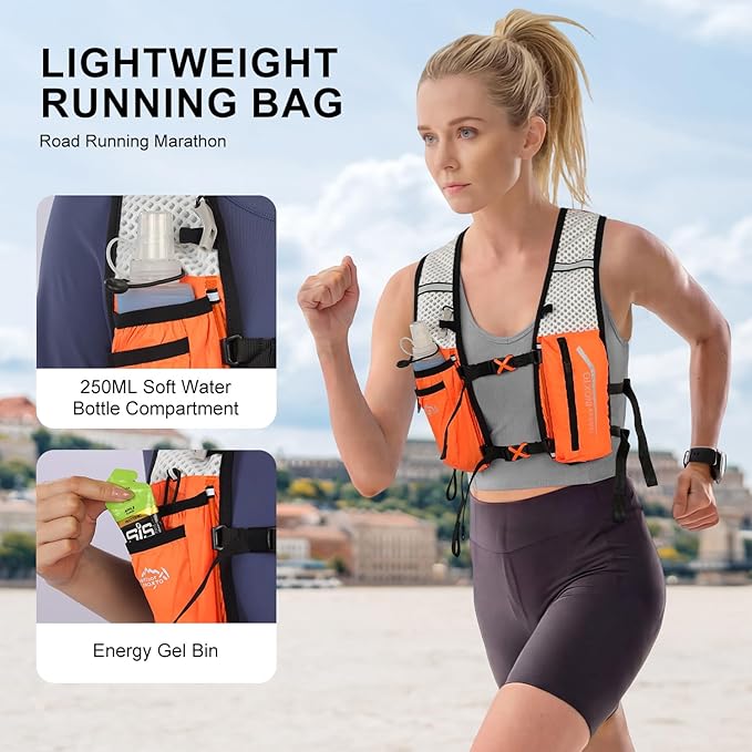 INOXTO Running Hydration Vest BackpackLightweight Insulated Pack with 1.5L Water Bladder Bag Daypack for Hiking Trail Running Cycling Race Marathon for Women Men