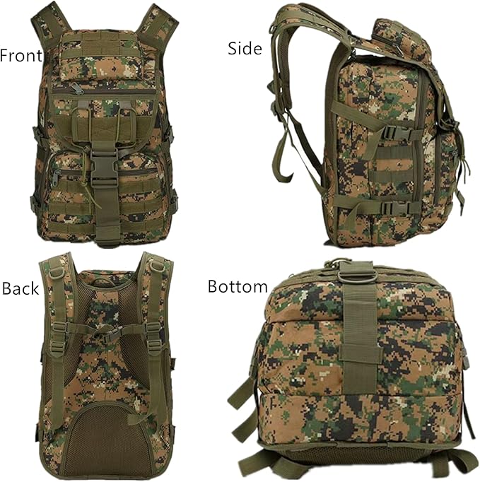 Military Tactical Backpack for Men Women 35L Hiking Trekking Rucksack Molle Bag for Traveling Mountain Hunting