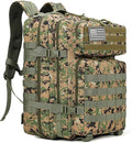 Tactical Backpack for Men Large Military Style Hiking Backpack with MOLLE System Travel Camping Bag for Trekking (GREEN DIGITAL)