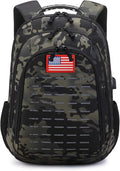 Camo BackpackSmall Tactical Backpack for outdoorMilitary Teen Boys Backpacks for School with USB Charging Port40L