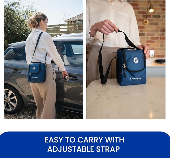 Insulated Lunch Bag with 3 Airtight &amp Leakproof Glass Containers Fork &amp Knife Set | Food Storage Container for Office &amp Travel | Dishwasher &amp Microwave Safe (only for adults)