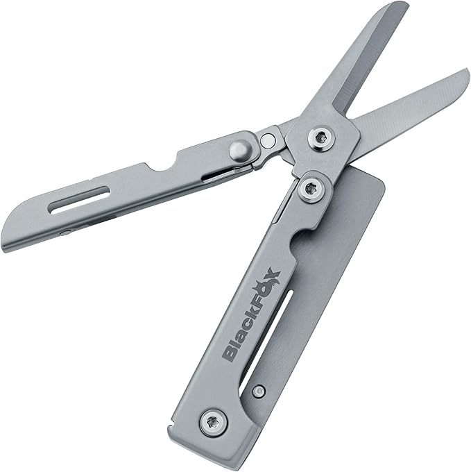BlackFox Solver BF-207 Multi Tool 13-in-1 Stainless Steel EDC Heavy Duty Pocket Multi-Tool for Everyday Carry Camping Hiking Simple Repair