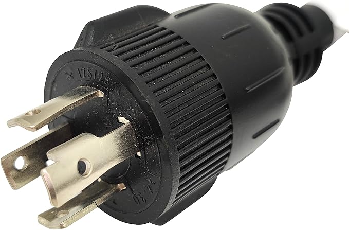 Parkworld 62619 NEMA L14-30 Splitter Generator L14-30P Male Plug to (3) L14-30R Female Tri-Outlet Generator 4-Prong 30 AMP L14-30 W Adapter Cord (3 feet)