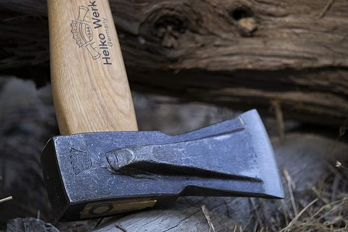 1844 Helko Werk Germany Traditional Mini Spalter - Made in Germany Compact Splitting Axe Small Wood Splitting Hatchet - Head 2-1/2 lbs Handle 20 in. (Mini Spalter) #13511