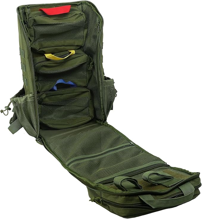 Tactical Backpack Military Molle Hiking 36-55L Tactical Medical Pack Outdoor Cycling Mountaineering Fire Emergency Supplies Bag