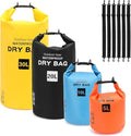 Irfora Floating Rainproof Dry Bag Backpack Lightweight for Water Sports Outdoor Activities 500D PVC Mesh Red Blue Black Yellow (4 sets in one package)