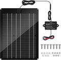 Solar Battery Charger Maintainer Zuomeng 15W Solar Panel Kit for Dump Trailer Built-in Maintenance Pulse &amp Intelligent MPPT Charge Controller Waterproof Suitable for 12V Lead-Acid Battery