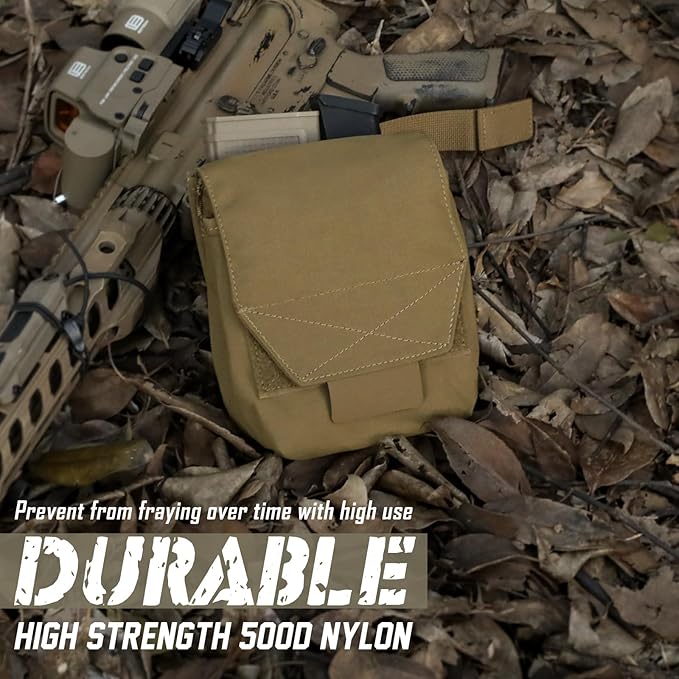 WYNEX Tactical Molle GP Pouch Utility EDC Pouch with Two Mag Insert Small Tool Pouches Organizer Compact Multi-Purpose Waist Bag for Belt Vest