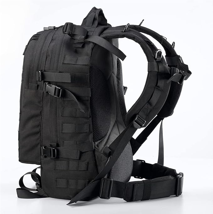 vAv YAKEDA Military Tactical Backpack Large Army 3 Day Molle Bag Backpacks (Black)