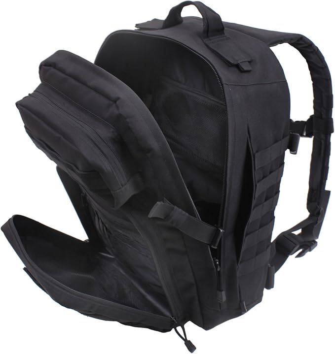 Rothco Fast Mover Tactical Backpack - Outdoor Hiking Pack for EDC Essential Gear (Black)