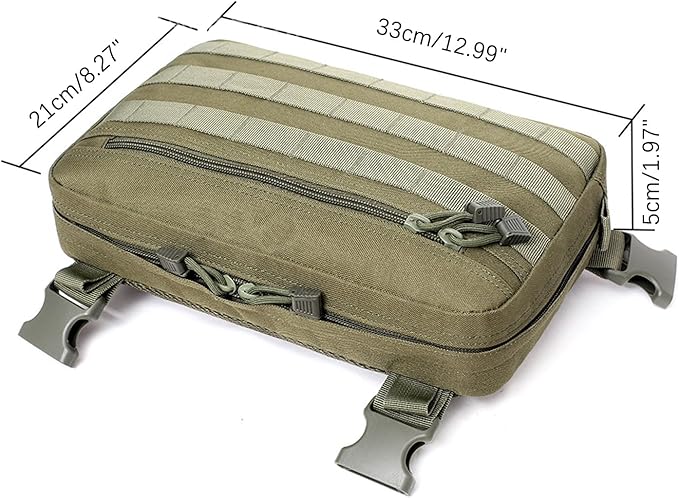Maizoon Outdoor Tactical Chest Bag with Molle System Small Capacity 8 Liter Adjustable Shoulder Straps Ideal for Camping and Hunting Army Green