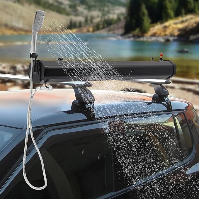 Portable Road Shower Kit with Pressurized Water Tank 18L/20L/30L Camping Shower for Car Bathing Outside30L