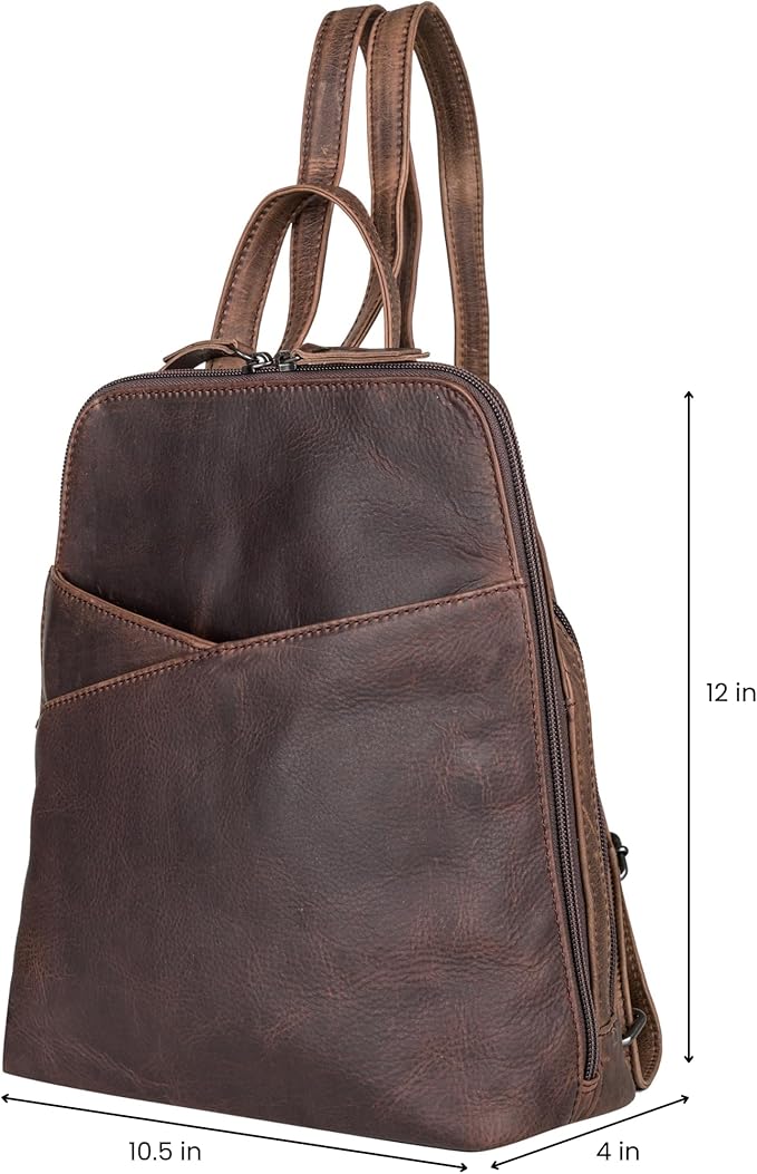 Lady Conceal Concealed Carry Purse -Jayden Backpack Brown