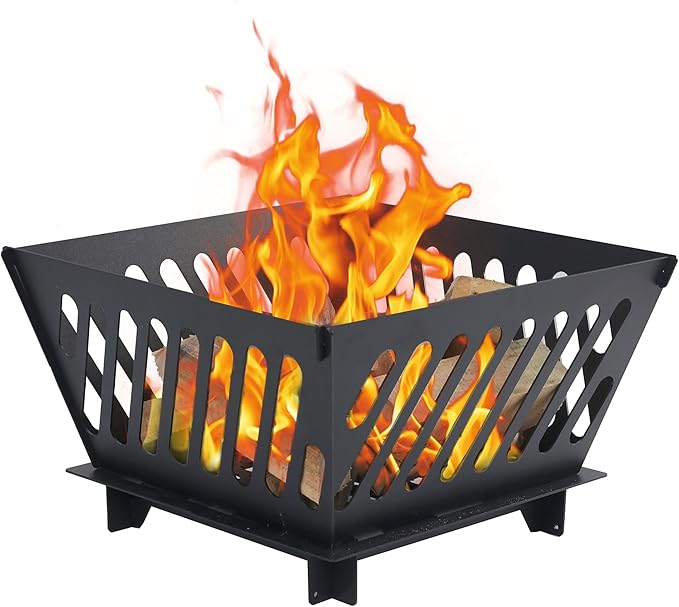 25 inch Portable Fire Pit for Outside Collapsible Plug Fire Pit Suitable for Camping Picnics Courtyards Garden Bonfires and Outdoor Firewood with Storage Bag