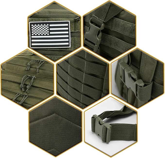 50L Man Tactical Backpacks Outdoor Traveling Bags Trekking Hunting Bag Travel Backpack Camping Equipment Back Pack(Black)