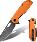 TONIFE Galaxy EDC Folding Pocket Knife with D2 Steel Blade and Aluminum Handle Compact Outdoor Tool for Camping and Everyday Carry (orange)