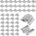 42 Pack Solar Panel Mid Clamps Solar Panel Clamps Bulk Solar Panel Bracket Aluminium Mounting Accessories for Solar Panel Mounting for Tin Roof Flat Roof Sheet Roof Silver