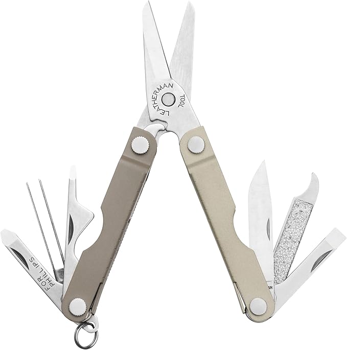 LEATHERMAN Micra Keychain Multi-tool with Grooming Tools Mini Pocketknife for Everyday Carry (EDC) Hobbies &amp Outdoors Built in the USA Winter Fog