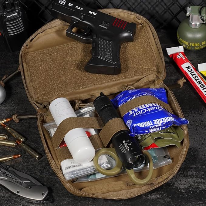 KRYDEX Tactical Admin Pouch with Molle GP Pouch Modular Pouch Utility Fanny Pack for Vest and Chest Rig