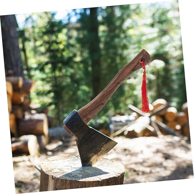 DOITOOL 5pcs Wooden Axe Handle Replacement Axe Hatchet Handle for Woodworking Camping Tools Ergonomic Grip Sturdy Material