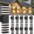 18.3inch 10 Pack LED Square Up&ampDown Wall Lights 24W 4000K Day White Outdoor Wall Light Aluminum Body Waterproof IP65 led Porch Light for House Patio Garage Garden No Sensor