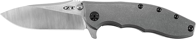 Zero Tolerance Hinderer Pocketknife 3.5-Inch CPM 20CV Steel Blade KVT Ball-Bearing Opening System Flipper Reversible Deep Carry Clip Titanium Handle Made in USA (0562TI)