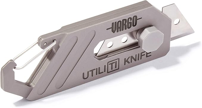 Vargo Titanium Utiliti Knife - Lightweight Pocket Utility Knife with Locking Blade