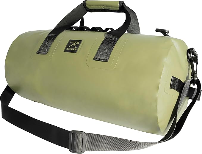 Rothco Waveguard Waterproof Duffle Bag – Dry Storage Duffel Hiking Boating Kayaking Canoeing Travel Beach Sack - Olive Drab