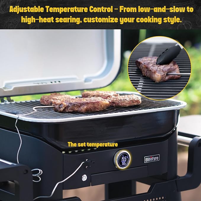 Volteq Electric Grill with Smart Tem Control for Apartments - 6-in-1 Smokeless Compact Patio BBQ Grill for Balcony &amp Deck 1500W Fast Heating No Flames Perfect for Rentals